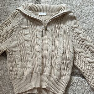 Grey bandit Cozy Cable Knit Sweater - Cream